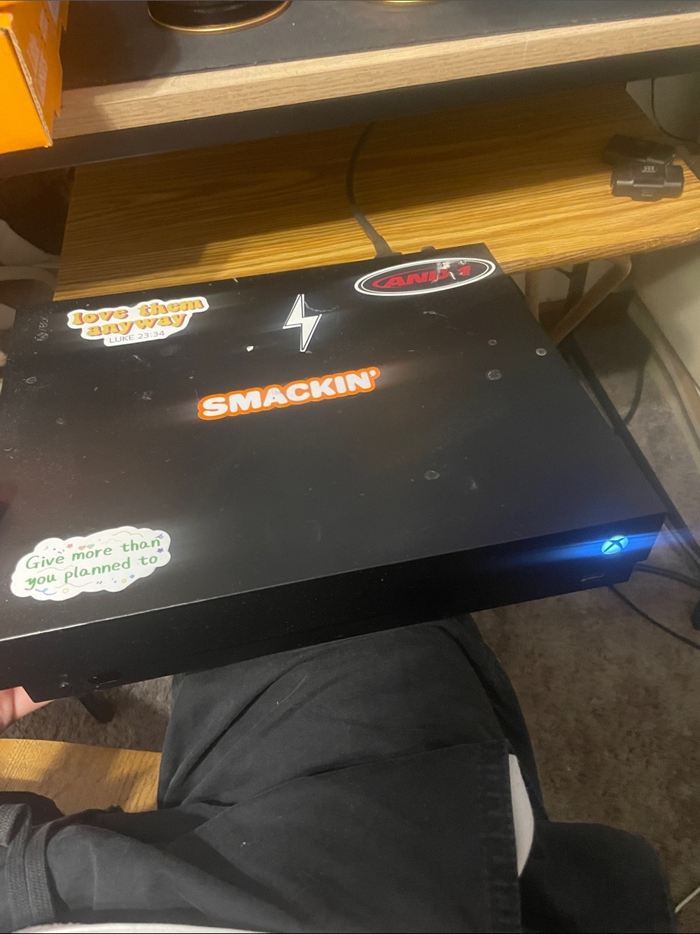 Black Xbox Series X Console with Stickers